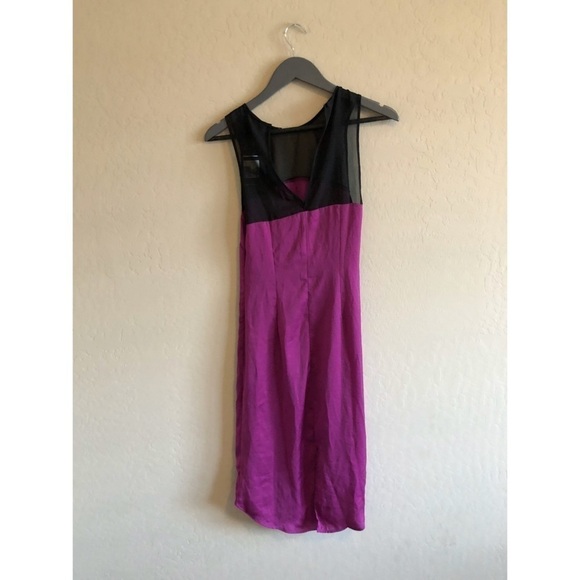 Uo Sparkle & Fade Sheer-Neck Colorblock Dress - Picture 5 of 6